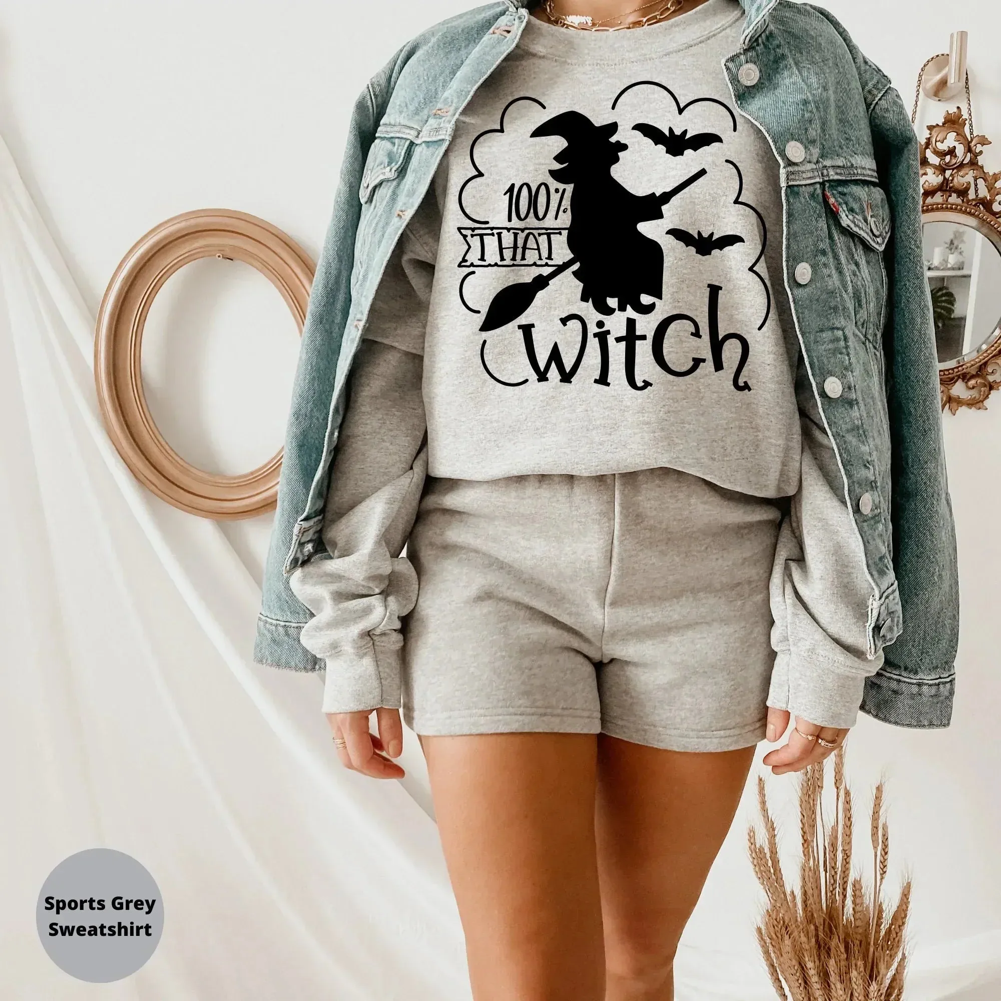 100% That Witch Halloween Sweater, Halloween Crewneck