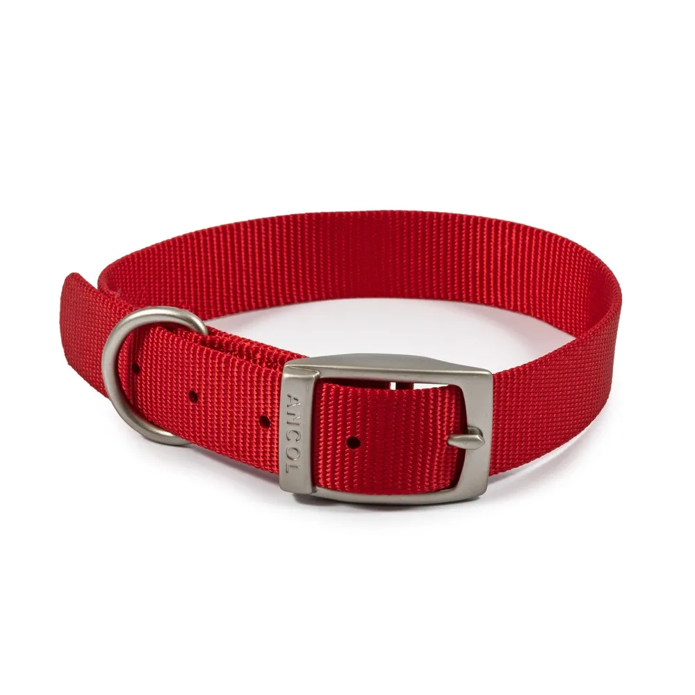 Ancol Viva Nylon Collar Red 28-36cm Size 3