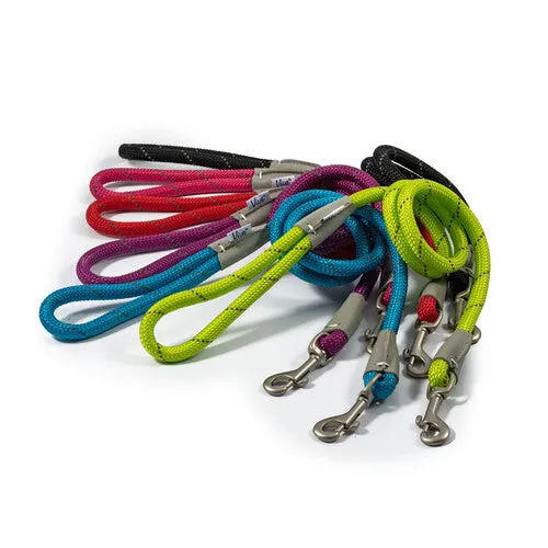 Ancol Viva Rope Lead Reflective Black 1.07m x 12mm