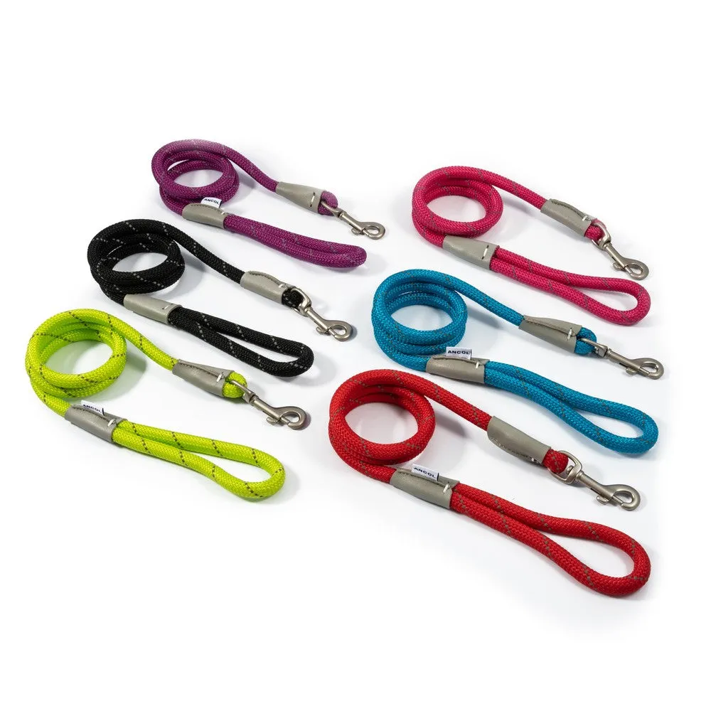 Ancol Viva Rope Lead Reflective Blue 1.07mX10mm