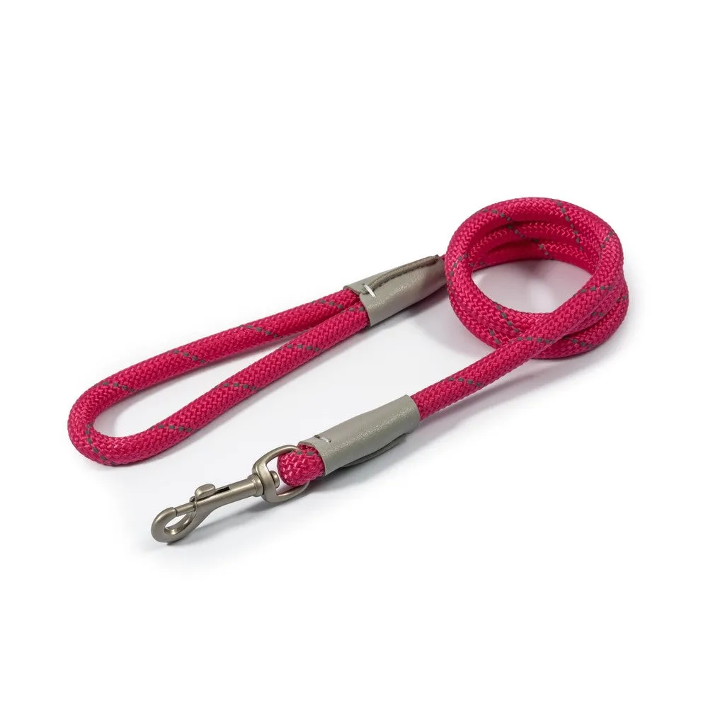 Ancol Viva Rope Lead Reflective Pink 1.07m x 12mm