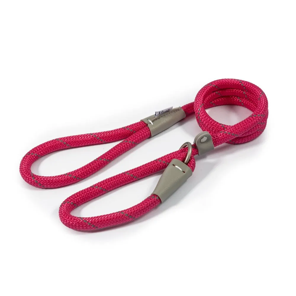 Ancol Viva Rope Slip Reflective Pink 1.2mx12mm