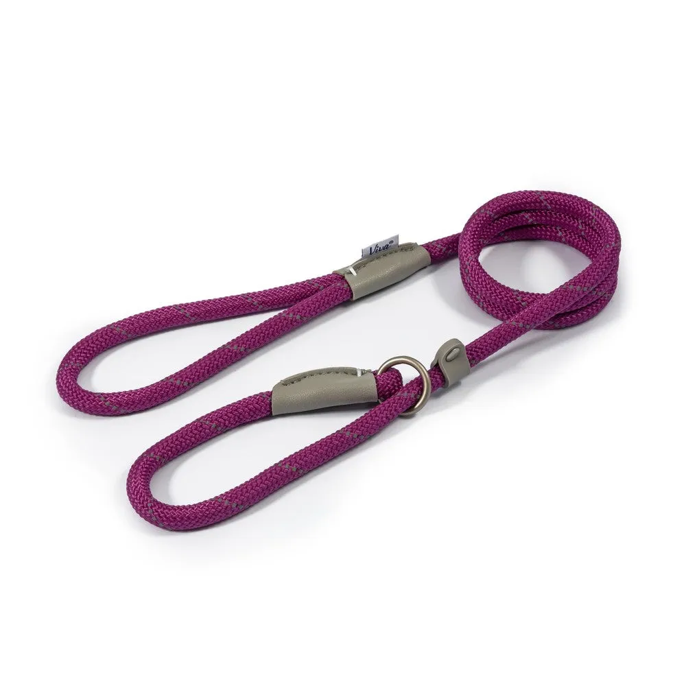 Ancol Viva Rope Slip Reflective Purple 1.5mx12mm