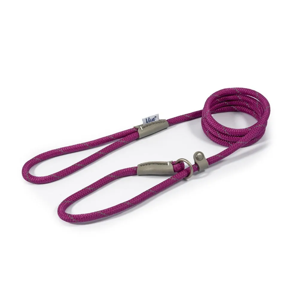 Ancol Viva Rope Slip Reflective Purple 1.5mx8mm