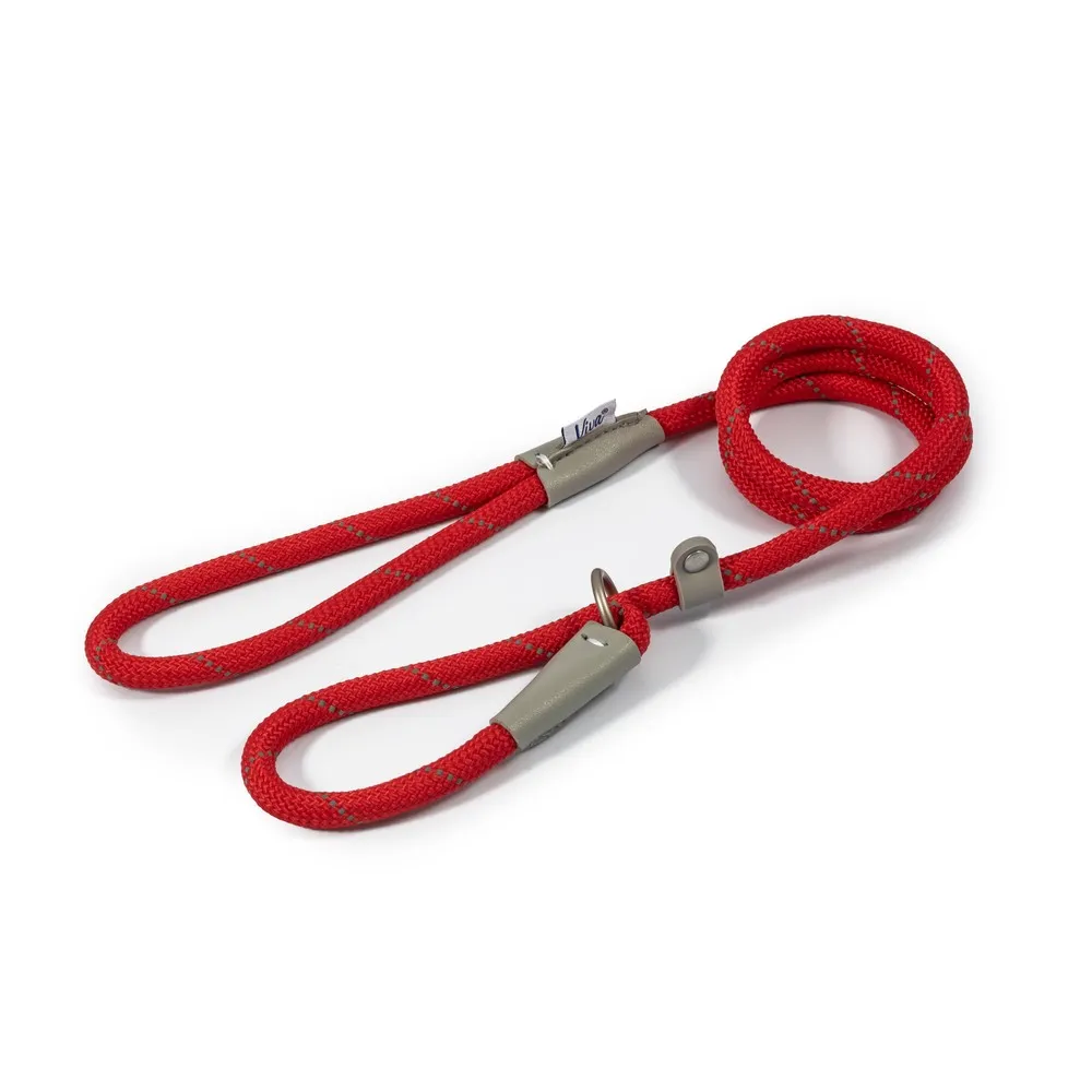 Ancol Viva Rope Slip Reflective Red 1.2m x 12mm