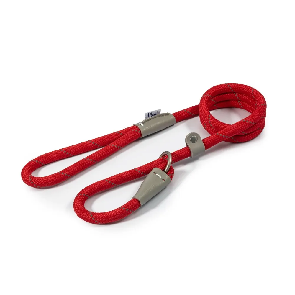 Ancol Viva Rope Slip Reflective Red 1.5m x 12mm