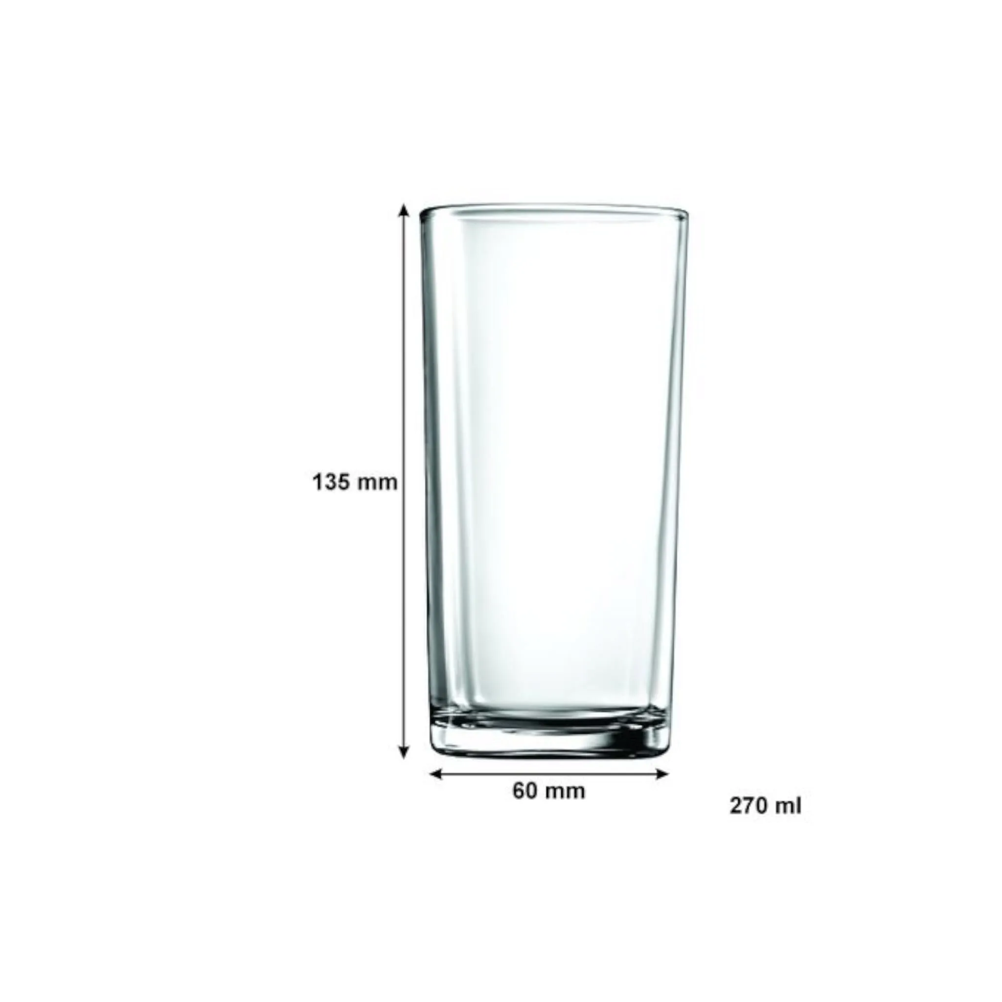 Consol Hiball Glass Tumbler 6pack 270ml 40363