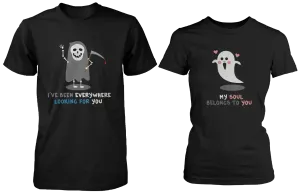 Cute Ghost Lovers Matching Couple Shirts (Set)