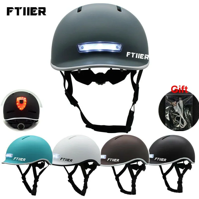 Cycling Smart Tail Light Bike Adult Helmet Electric Bicycle MTB Road Scooter For Sport Urban Helmet Men Women USB charging