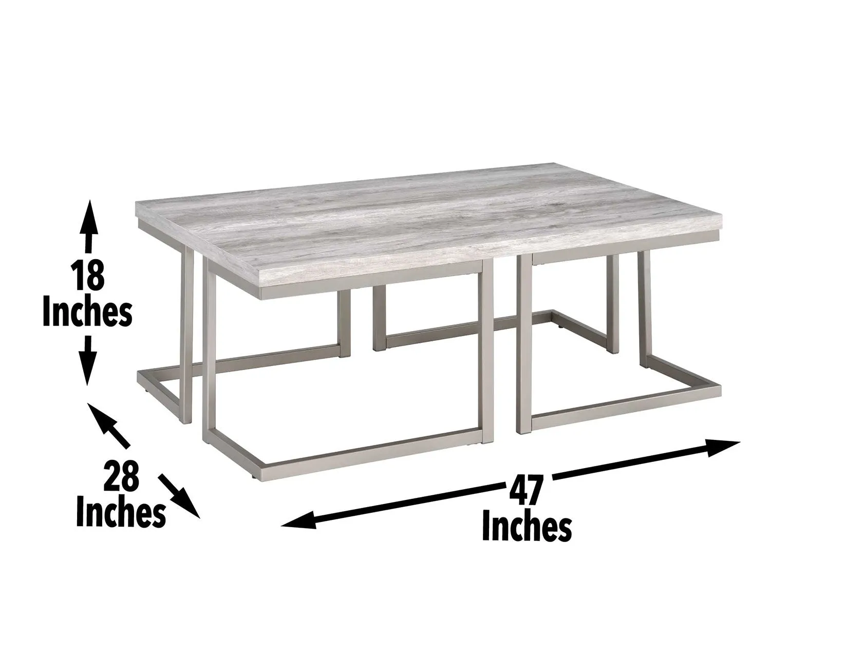 David 3-Piece Set(Cocktail & 2 End Tables)