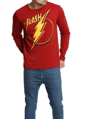 DC Comics Light And Fast Red Full Sleeves Men