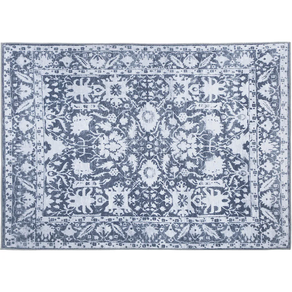 Floor Rugs Large 120x170 Area Rug Vintage Carpet Mat Soft Blue Bedroom