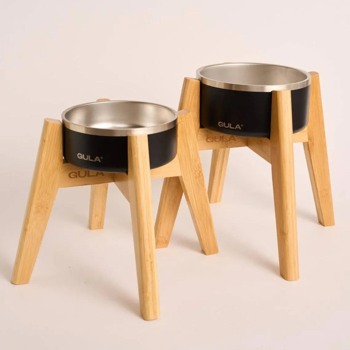 GULA | Bamboo Dog Bowl Stand