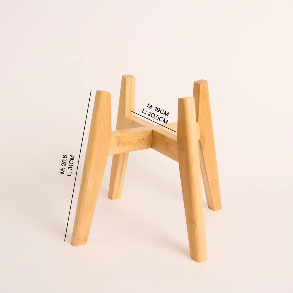 GULA | Bamboo Dog Bowl Stand