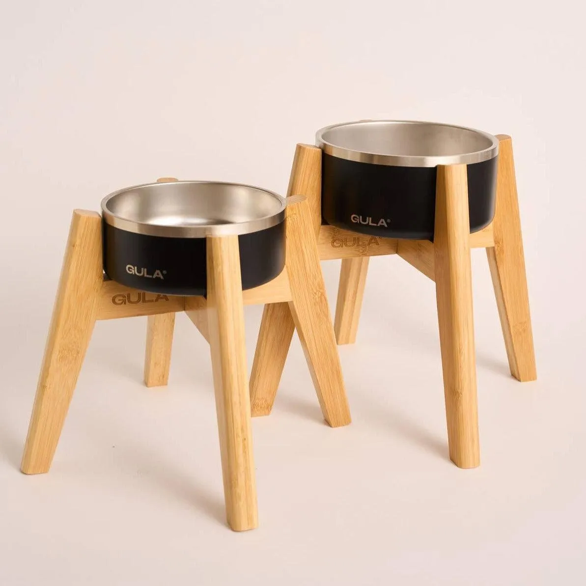 GULA | Bamboo Dog Bowl Stand