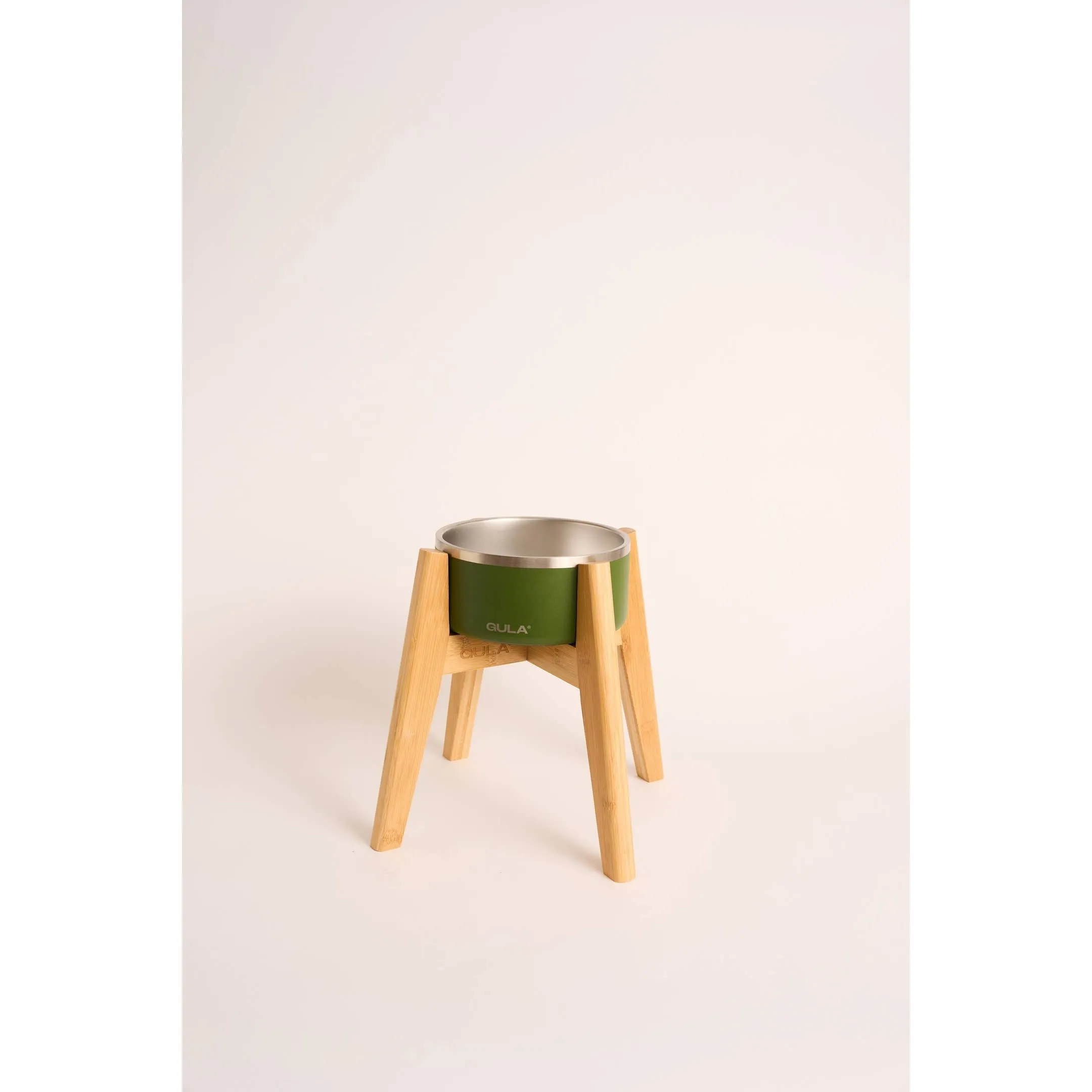 GULA | Bamboo Dog Bowl Stand