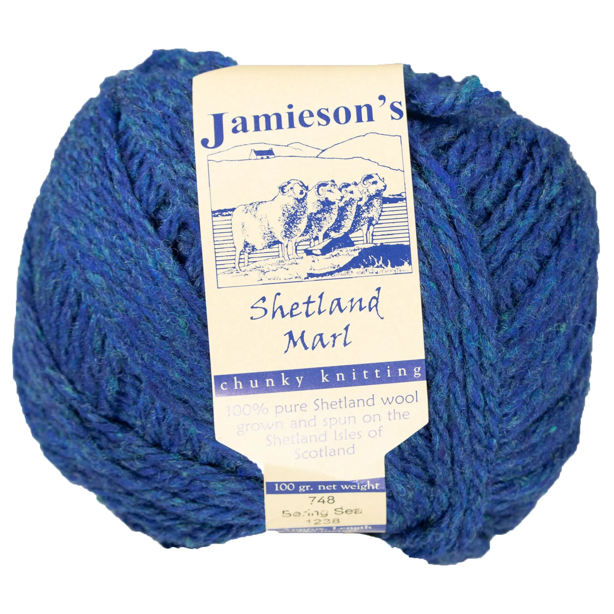 Jamieson's of Shetland Marl Chunky Yarn - 748 Bering Sea