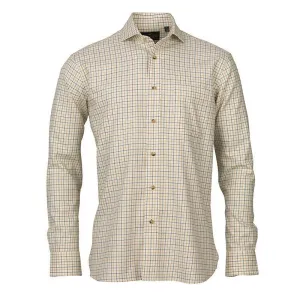 Laksen Drake Cotton/Wool Mens Shooting Shirt - Pine/Gorse