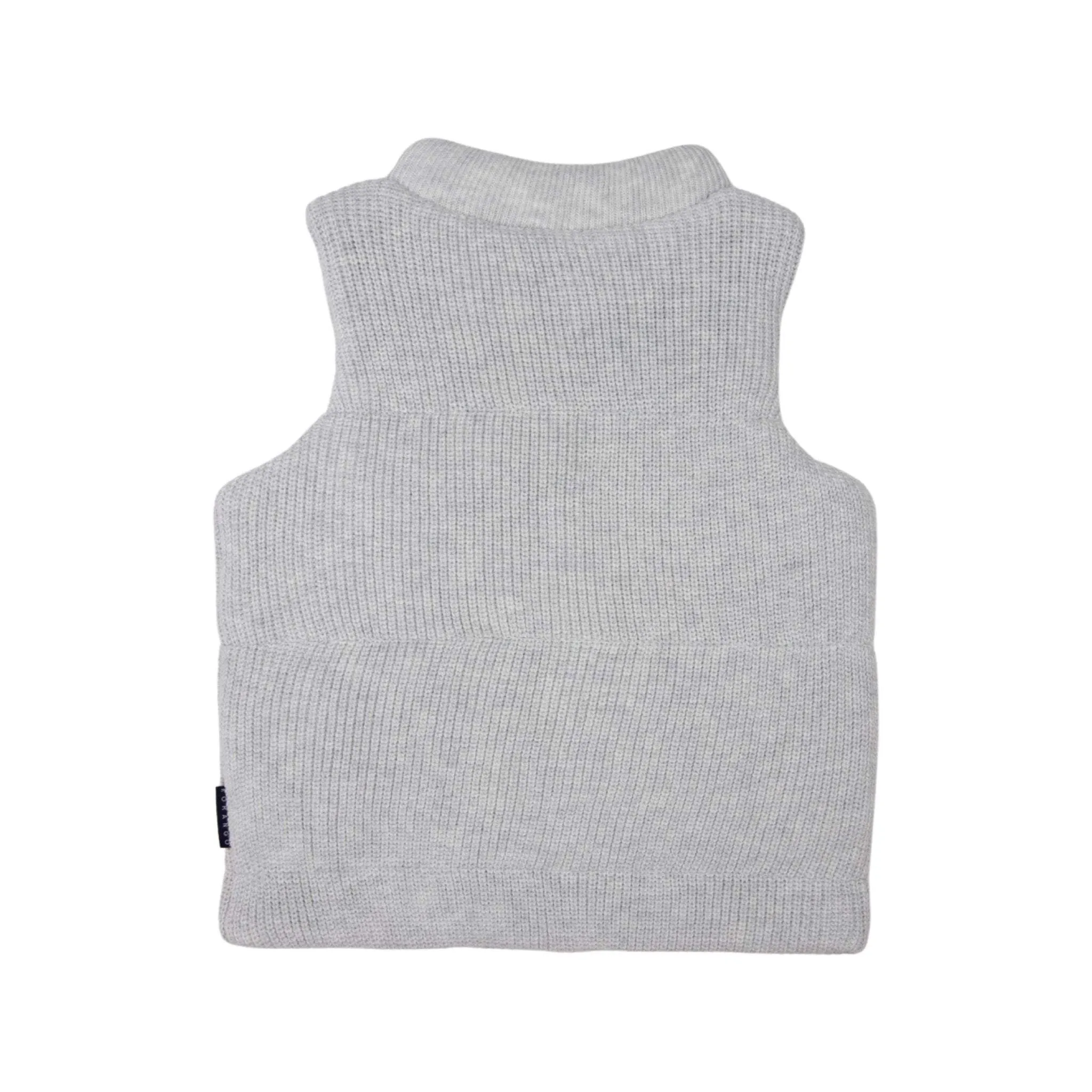 Lined Knit Vest Grey Marle