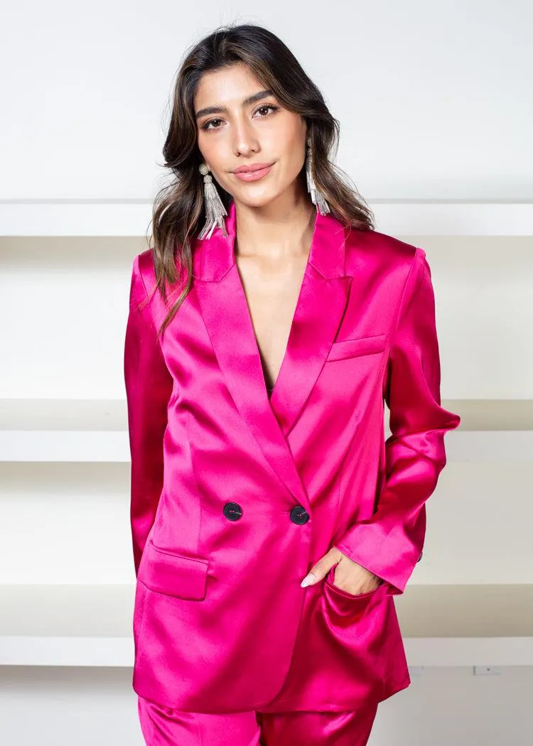 Lucy Paris Rowe Satin Blazer