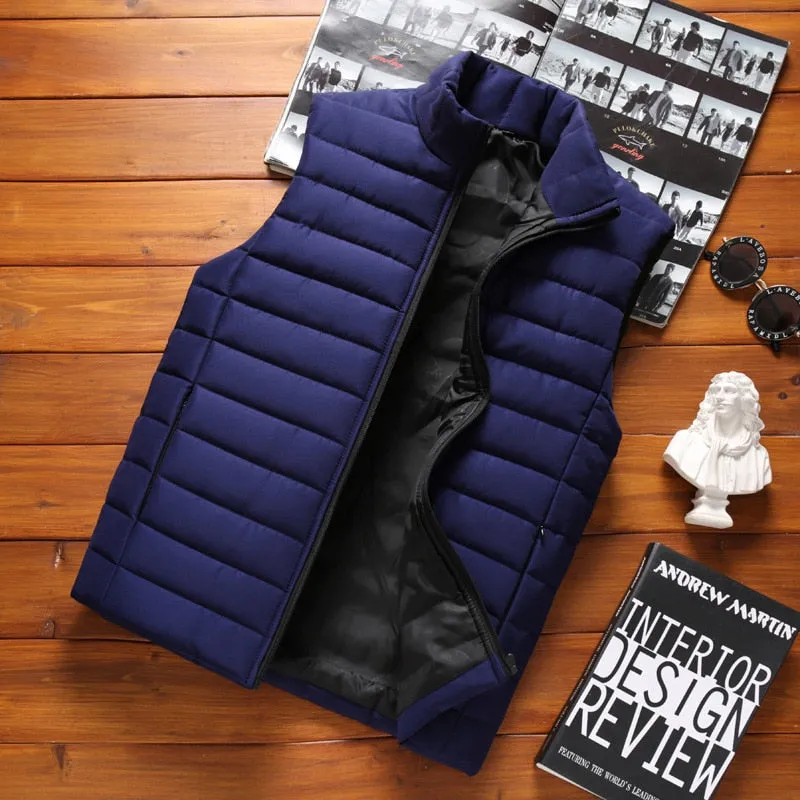 Mens Cotton-Padded Vest Coats