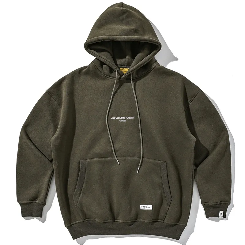 Men's Letter Fleece Hoodie / Thin Loose Clothing with Drawstring Hood / Alternative Style Hoodie