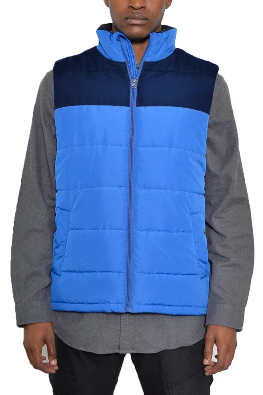 Men's padded Two Tone Puffer Vest