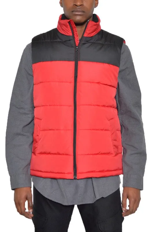 Men's padded Two Tone Puffer Vest