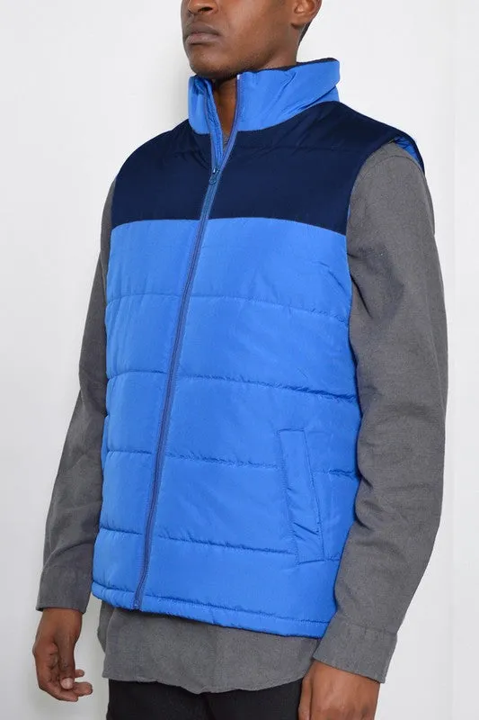 Men's padded Two Tone Puffer Vest