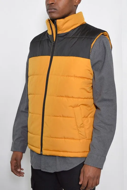 Men's padded Two Tone Puffer Vest