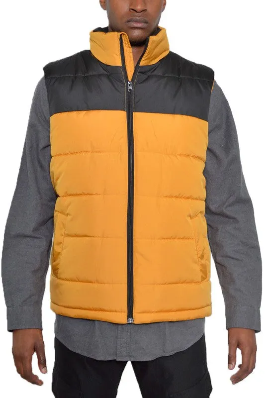 Men's padded Two Tone Puffer Vest