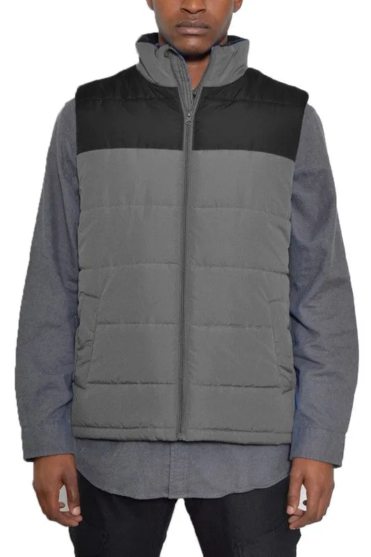 Men's padded Two Tone Puffer Vest