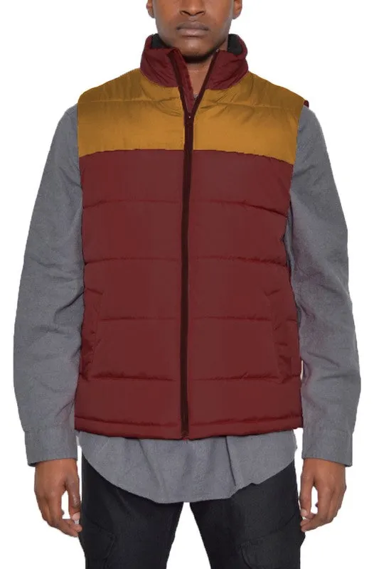 Men's padded Two Tone Puffer Vest