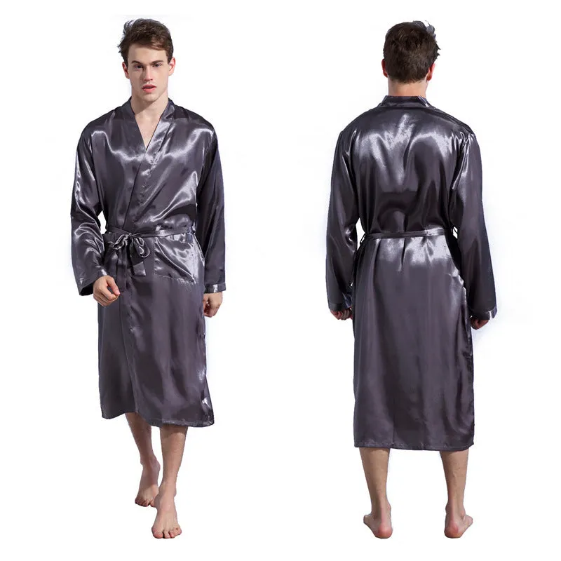 Men's Solid Color Thin Robe