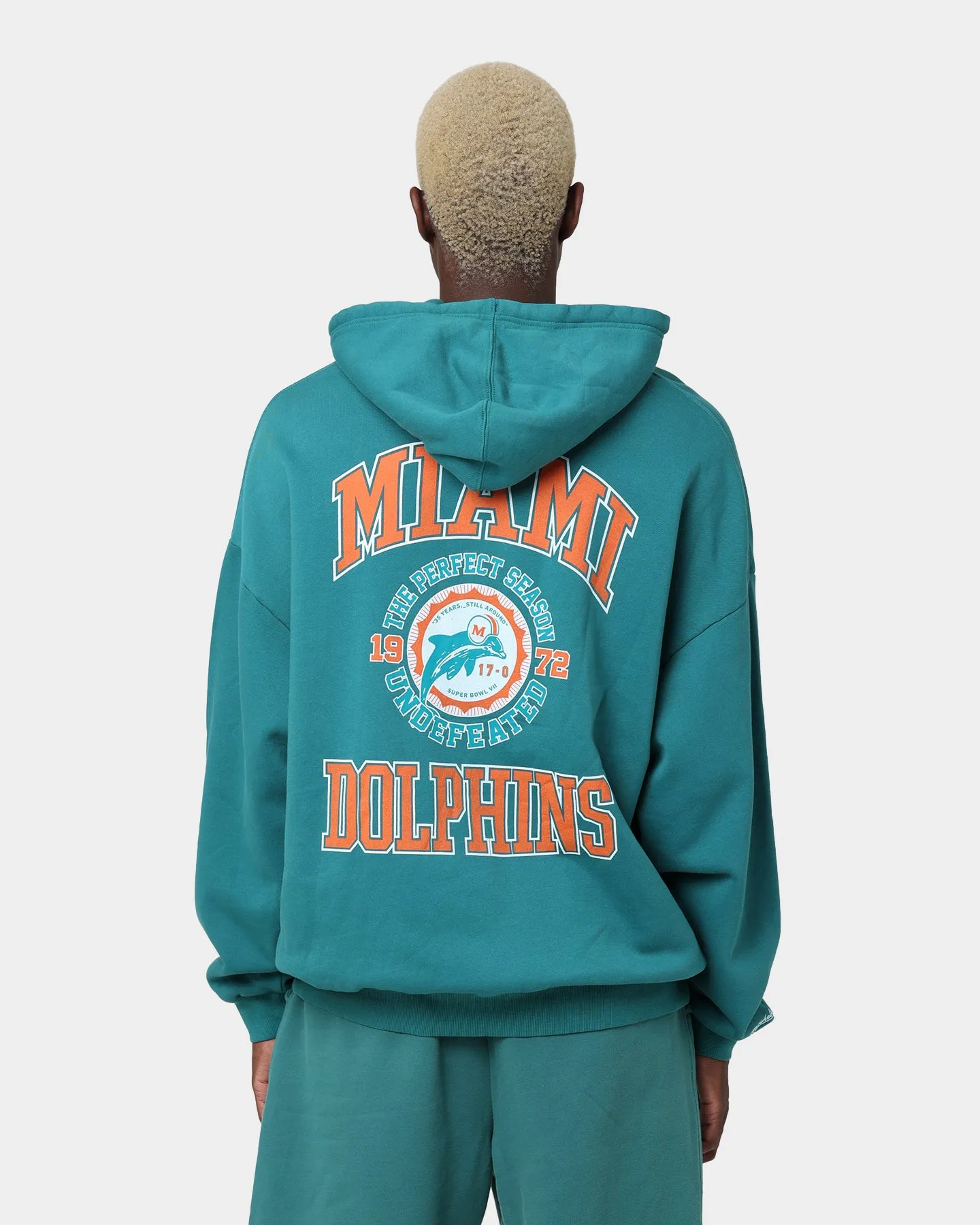 Mitchell & Ness Miami Dolphins Superbowl Champions Hoodie Faded Teal