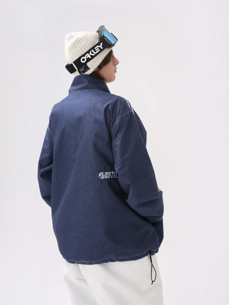 Molocoster Loose Fit Denim Snow Pullover - Unisex