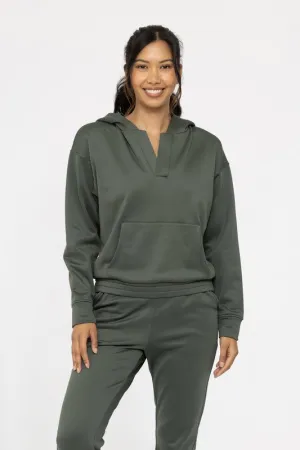 Mono B Hunter Green Scuba Hoodie - FINAL SALE