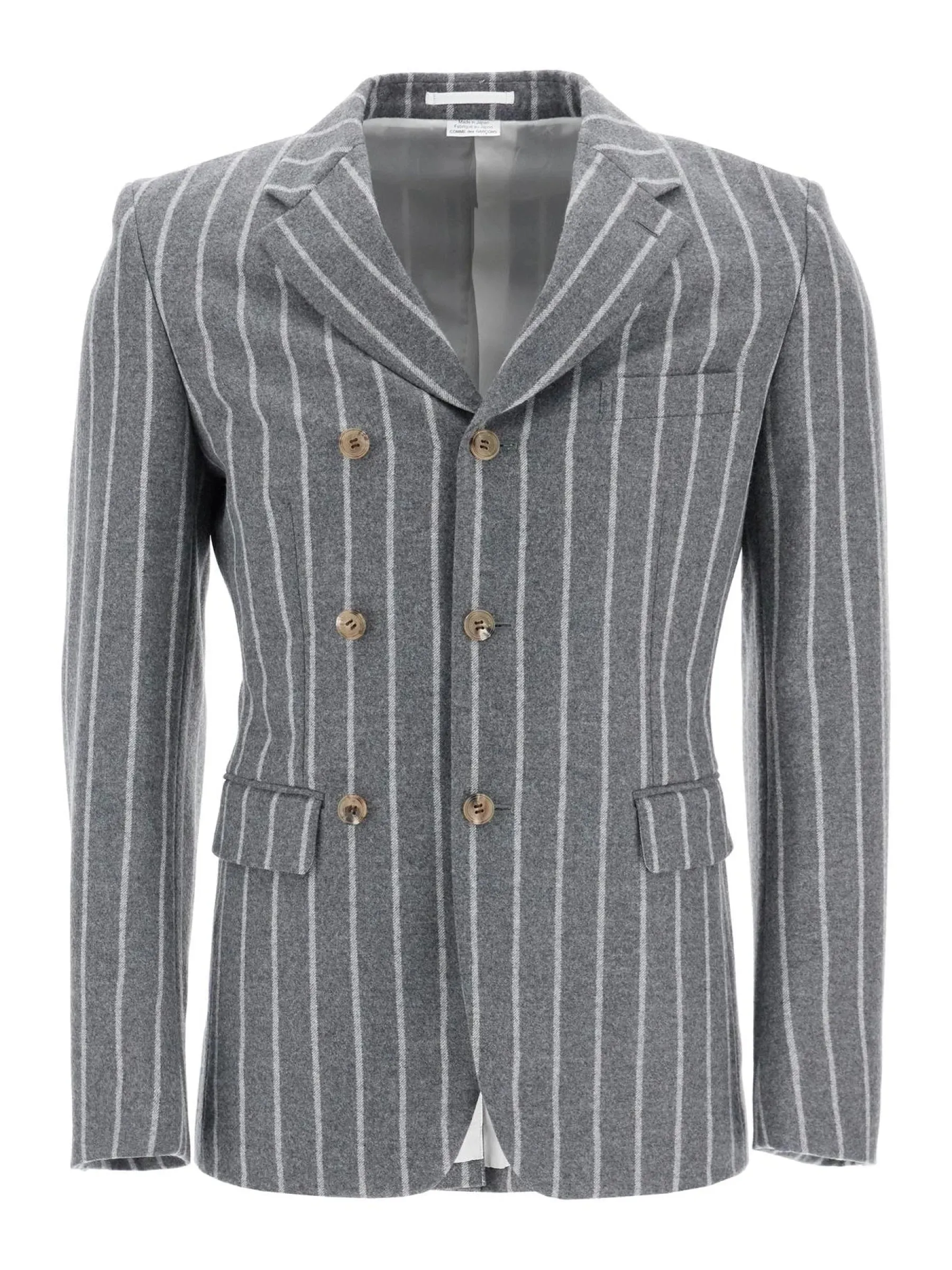 Pinstripe Wool Blazer