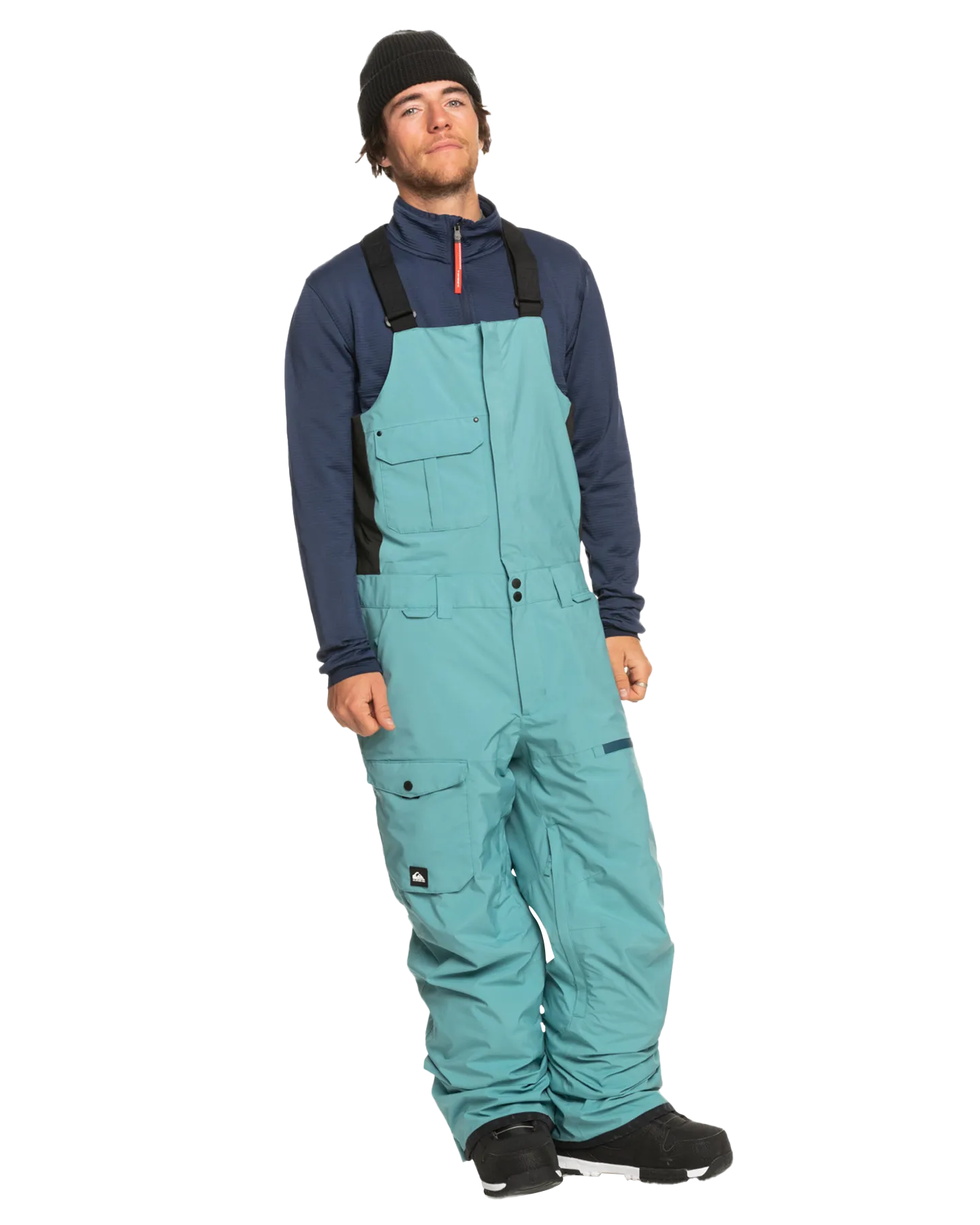 Quiksilver Men's Utility Technical Snow Bib Pants - Brittany Blue