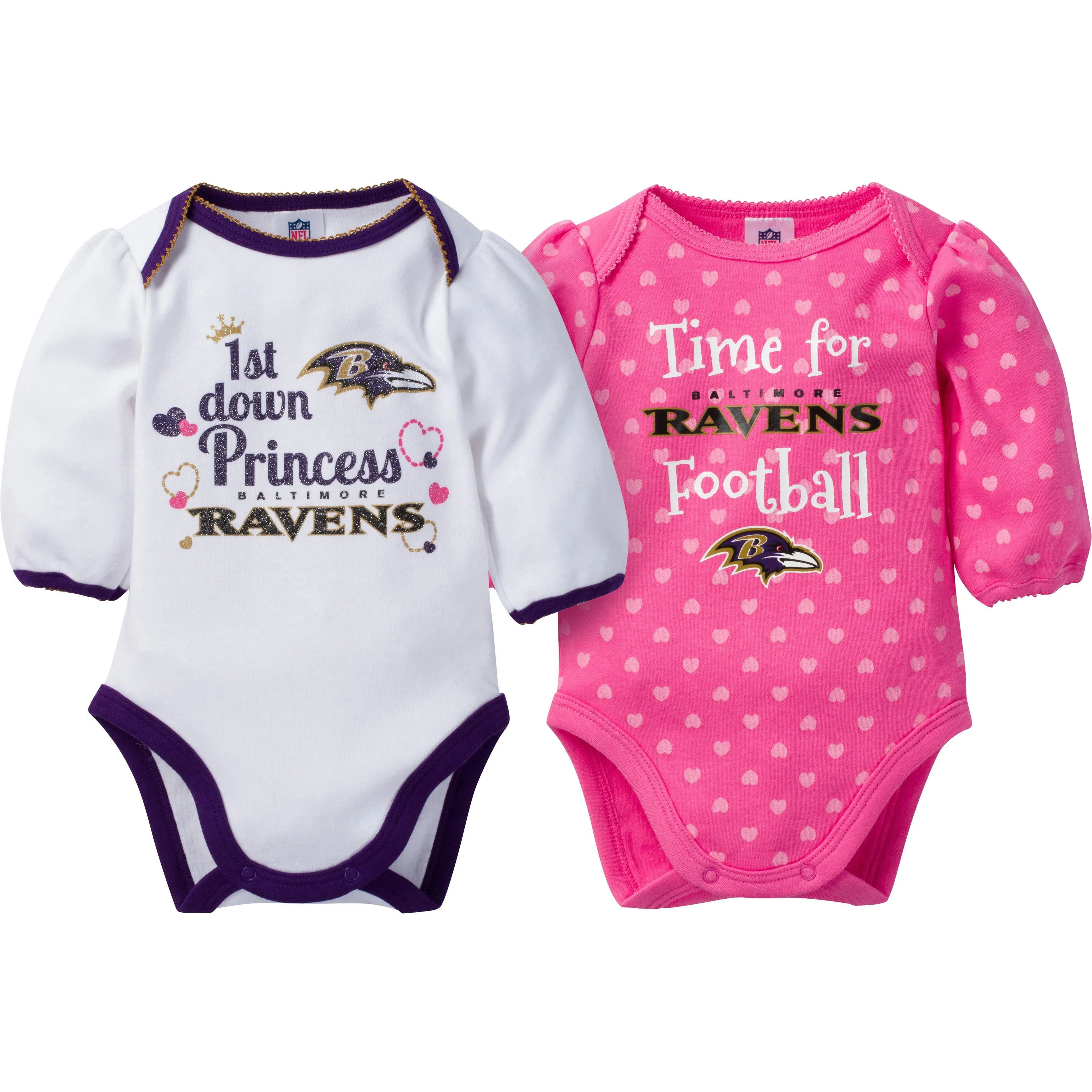 Ravens Baby Princess Bodysuit Set