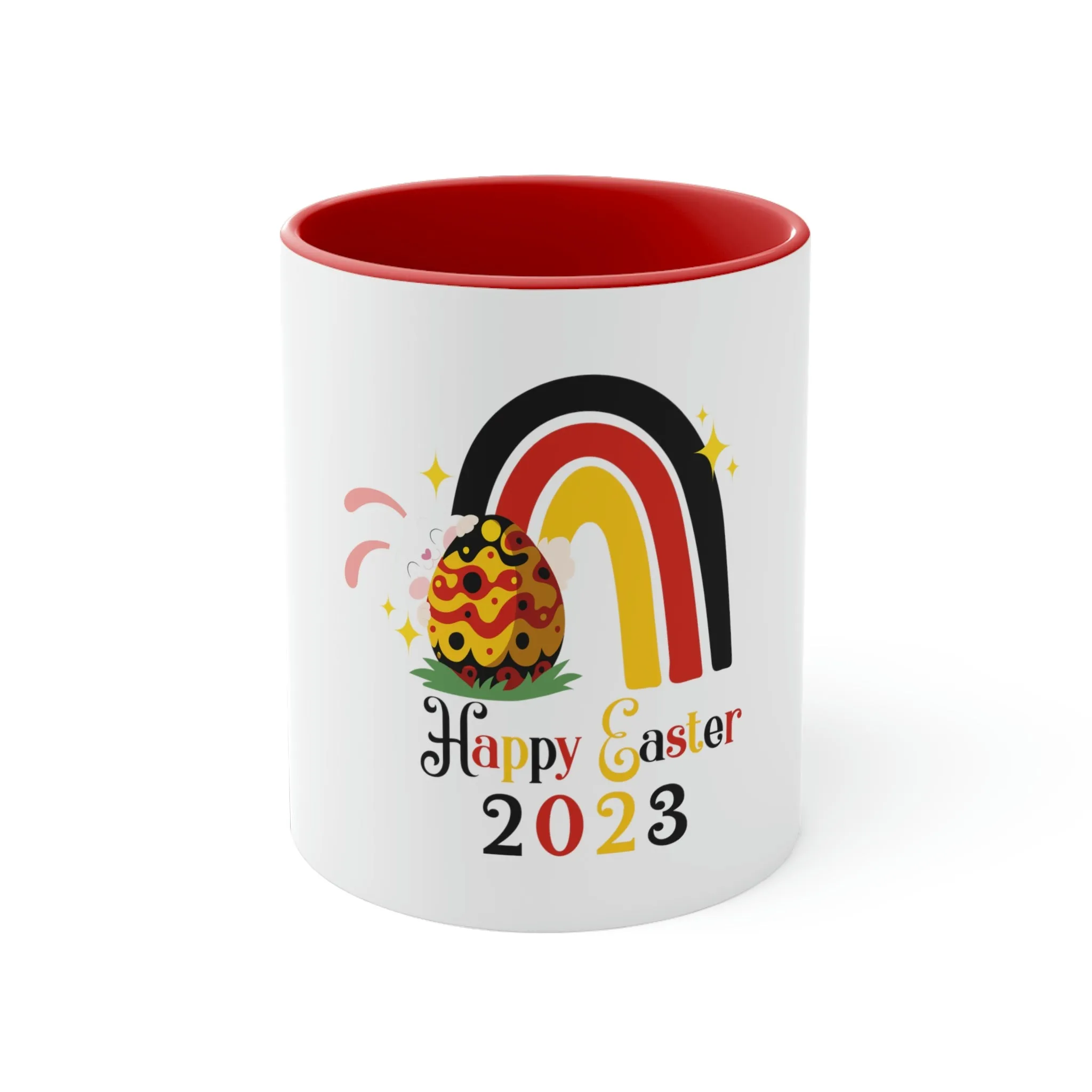 Rubber Flag Accent Coffee Mug Easter Festival - Happy Easter 2023