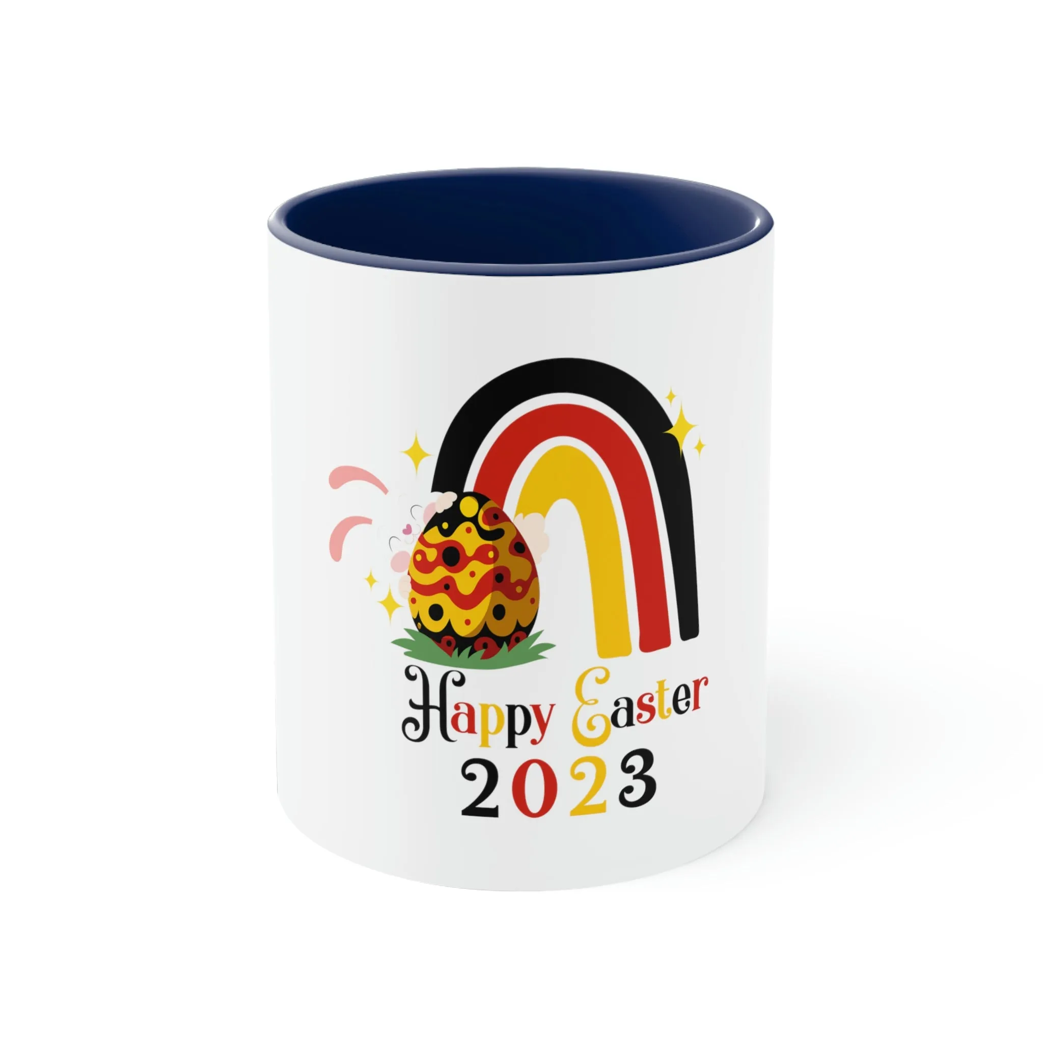 Rubber Flag Accent Coffee Mug Easter Festival - Happy Easter 2023