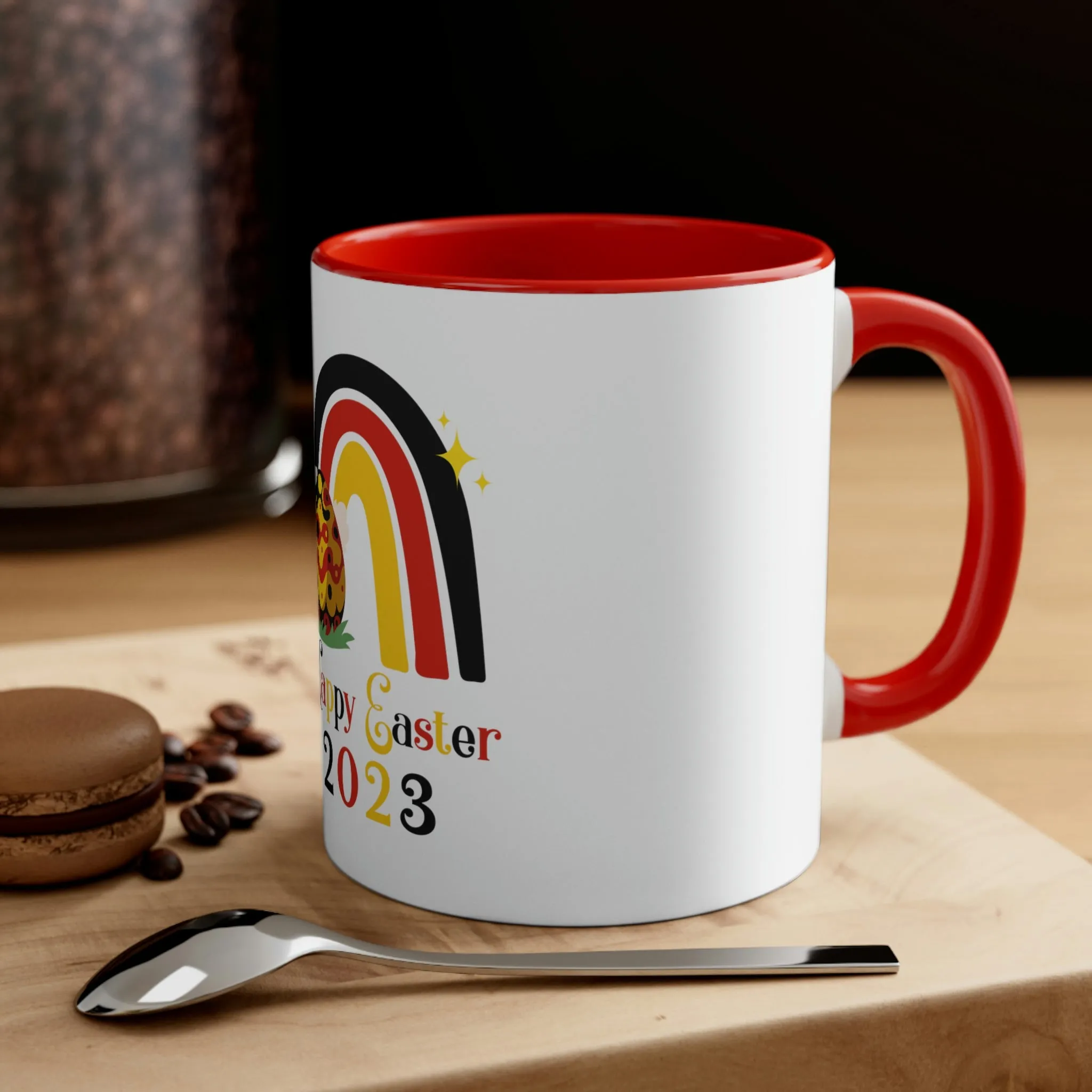 Rubber Flag Accent Coffee Mug Easter Festival - Happy Easter 2023