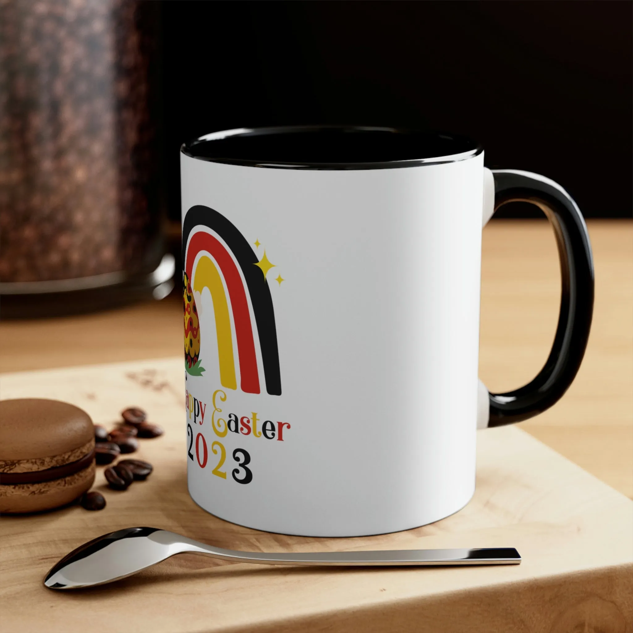 Rubber Flag Accent Coffee Mug Easter Festival - Happy Easter 2023