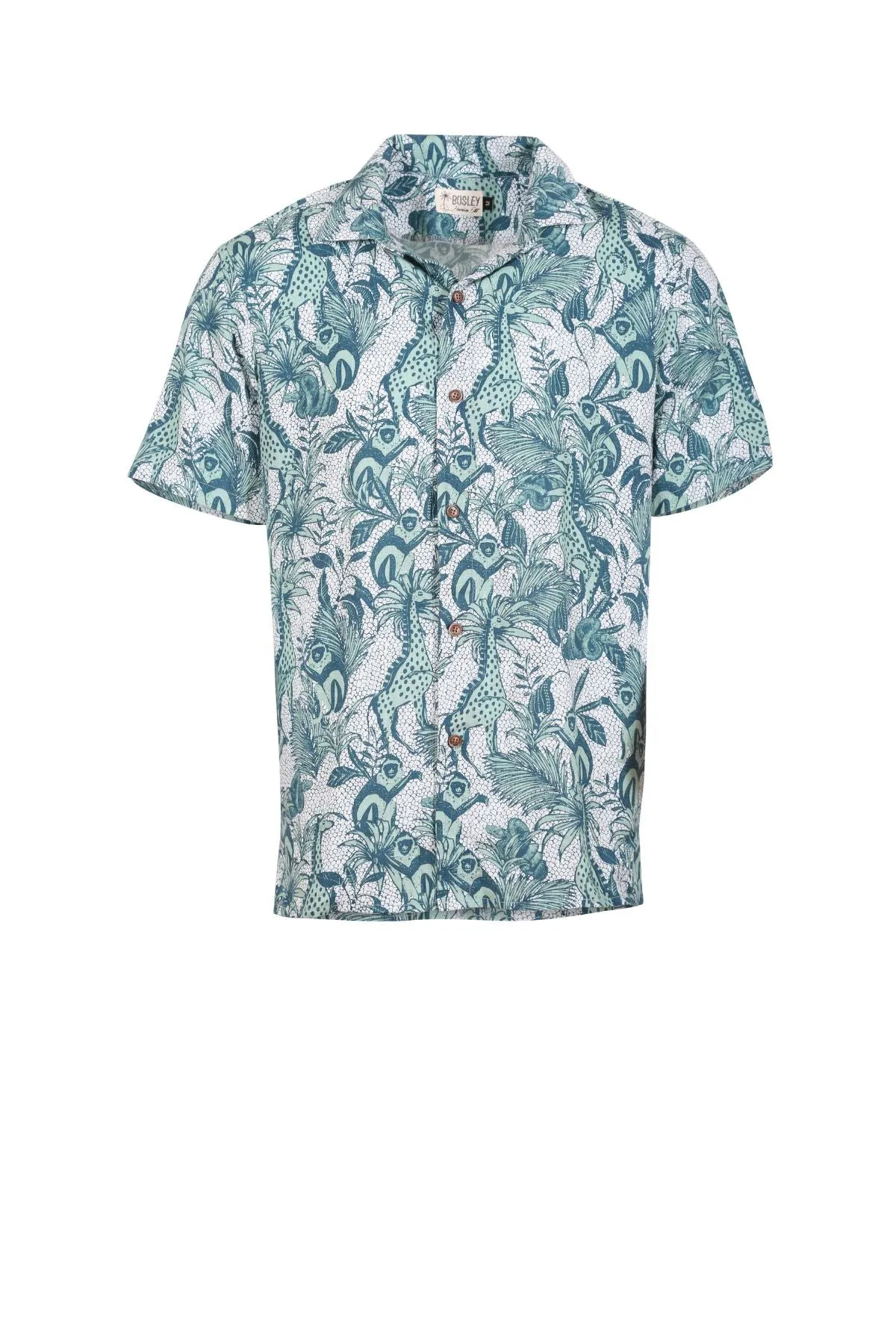 Savannah Slub Hawaiian Shirt Green