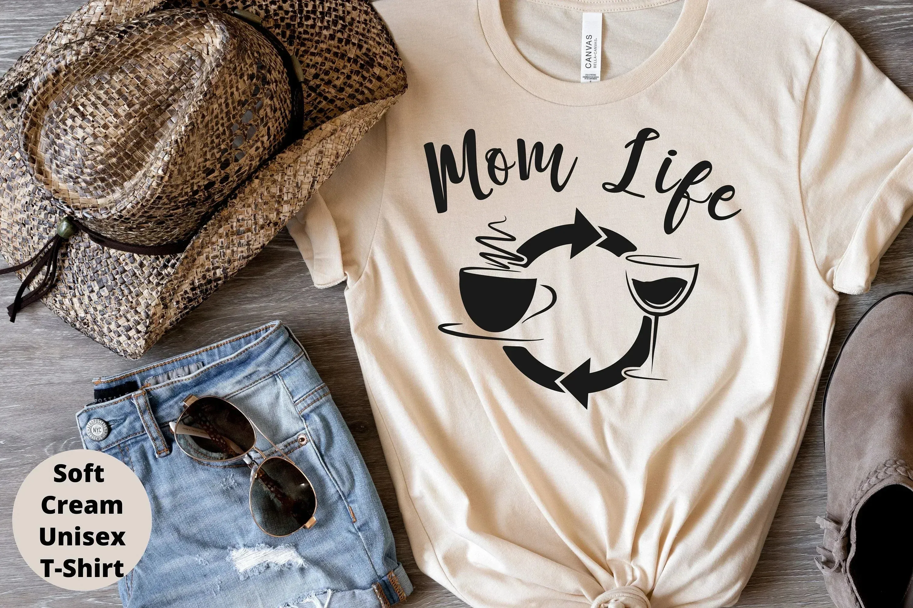 Wine and Coffee Mom Life, Coffee Lover Hoodie, Mother's Day, Mother Shirt, Gift For Mom, Wife Shirt, Wine Glass Shirt, Mama Sweatshirt,